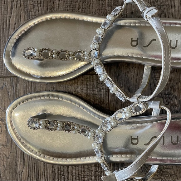 Unisa Silver Embellished Sandal - Picture 2 of 5